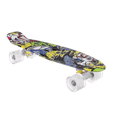 22" Junior Youth Skateboard med høj rebound led blinkende Pu Hjul Gul
