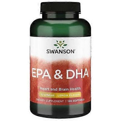 Swanson Vitamins Swanson-vitamiinit EPA- ja DHA-sitruunan maku, 120 pehmeää kapselia