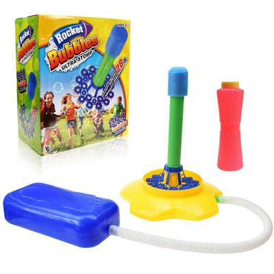 Lasten Bubble Rocket Toy Pedal -tyyppinen kuplaratkaisu Rocket-pelisetti ulkokäyttöön