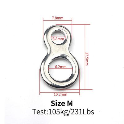10stk Heavy Duty Fishing Connector Jigs Lure Hook Sømløs rustfrit stål 8 formede løkker kalebassering M