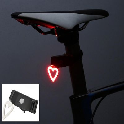 Erittäin kirkas led-pyörän valo, pään takavalo, takavalo maantiepyörälle, Mtb, pyöräily - luu Sydän