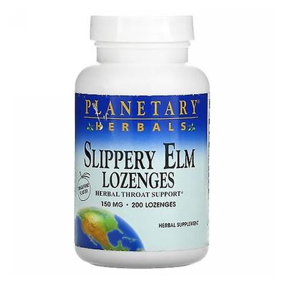 Planetary Herbals Planetariske Naturlægemidler Slippery Elm Lozenge, Tangerine 200 sugetabletter (Pakke med 1)