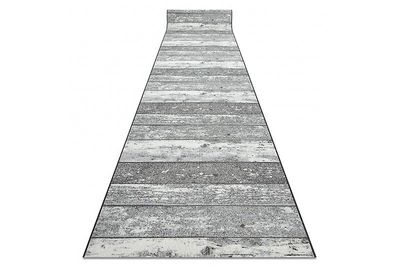 RugsX Runner anti-slip 110 cm Træplanker grå 110x680 cm