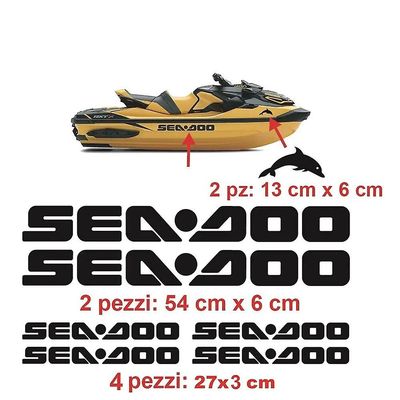For SEA DOO vannjet båt grafiske klistremerker vinyl dekaler sett ~ 4493