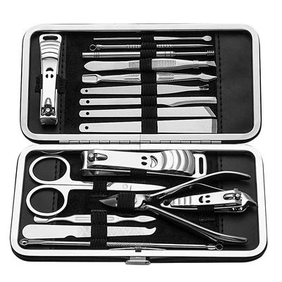 Grape Pp 17 I 1 rustfrit stål grooming kit med læder rejsetaske