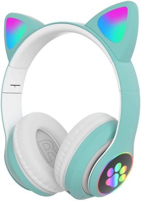 Gaming Headset Fashion Bluetooth Cat Ear Led lyser trådløst headset