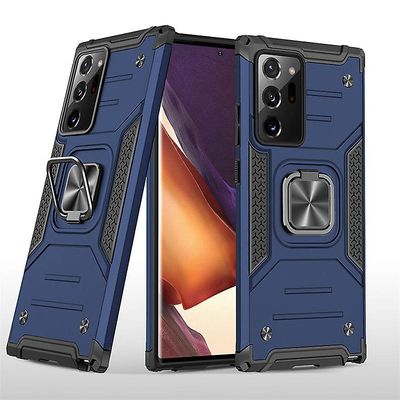 Stødsikker rustning sag til Samsung s10 med støttefod all inclusive dække blå rpc1194