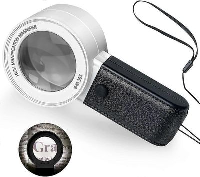 30X suurentavat jalokivikauppiaat luuppi 3 LEDillä ja UV-valolla - naarmuuntumattomat linssit - korkea selkeys - timantteihin, jalokivikauppiaisiin