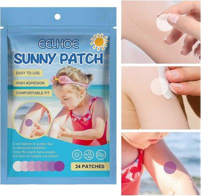 UV-tarrat aurinkovoidetta varten, 72 kpl aurinkovoidelaastari kasvoille, Sunblock-kasvolaastari vedenpitävä, UV-tunnistusmuistutus UV-laastari, aur...
