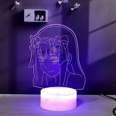 Led Anime Light 16 farver Skift Fjernbetjening Girls Room Nightlight