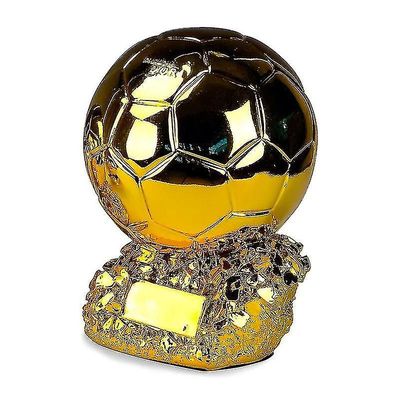 Tikuajgift 2022 Golden Ball Trophy Benzema Fodbold Final Scorer Model Resin Soccer Cup Fan Collection Souvenir Fodboldstøvler Form Trofæ 15cm