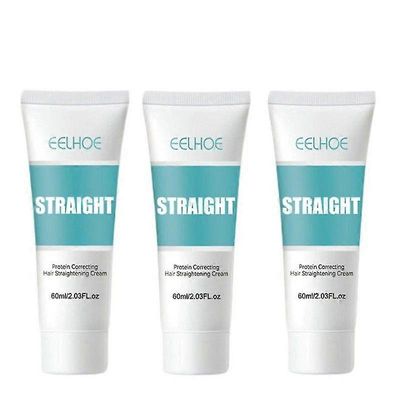 Hiusten suoristusvoide Pysyvä proteiini Korjaava Hiusten suoristus Kerma Suorat hiukset Rebonding Cream 3pcs