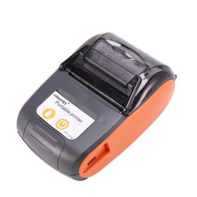 Pt210 58mm Bluetooth termisk skriver bærbar trådløs kvitteringsmaskin for Windows Android Ios EU-plugg Svart oransje