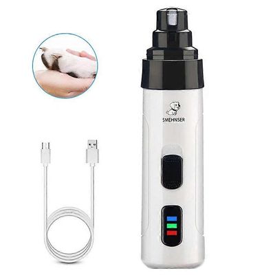 Sähköinen koiran kynsileikkuri koiran kynsihiomakoneisiin Ladattava USB-lataus Lemmikkieläinten hiljainen Kissan tassut Kynsien hoito Trimmeri Työk...