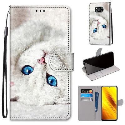 Foxdock Etui til Xiaomi Poco X3 Pro White Cat Mobile Cover
