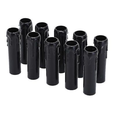 10 stk Vintage stearinlys drypper plast dekker 30 * 100MM rør lysekrone socket dekker lysekrone vegg lys anheng dekorasjonfor de fleste termoplast ...