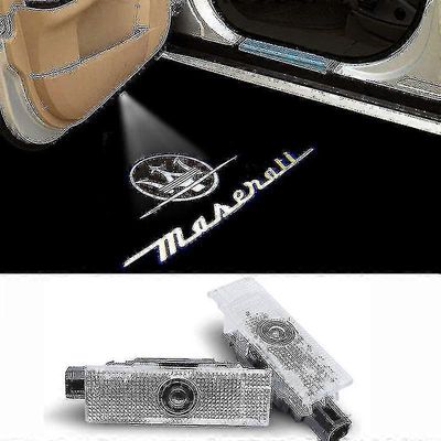 2kpl Tervetuliaisvalot Maserati Ghibli Levante Quattroporte Led -laserprojektorin valot Logo-ovivalot Lattiavalaisin H Tyyli