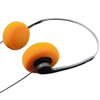 Sevenday Retro Over-ear hodetelefoner, Walkman hodetelefoner Vintage følelser Underwire Headset Hi-Fi Stereo Svart Oransje Ear Pad hodetelefoner Gave
