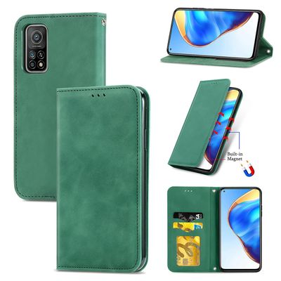 Gangxun Sag For Xiaomi Mi 10t/10t Pro Magnetisk Lukning Læder Tegnebog Cover Housse Etui Shockproof - Grøn
