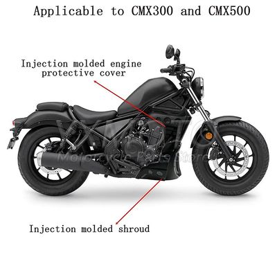 Arysieer Motorsykkel Cmx300 Cmx500 Fairing Cover Side Under Belly Pan Protector Motorpanel Motorbeskyttelse For Rebel Cmx 300 500 CMX500 Som vist 2