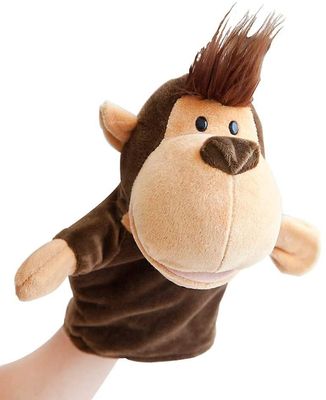 AIR Hånddukker Jungle Animal Friends med arbejdende mund til fantasifuld leg Historiefortælling (Abe) B