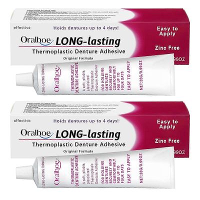 Termoplastinen hammasproteesiliima vedenpitävä hammasproteesi-liimavoide osittaisille hammasproteeseille 2pcs