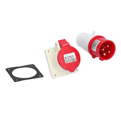 4-nastainen virtapistoke 3-vaiheinen vedenpitävä piilotettu pistorasialiitinsarja 380V415V 16A 3P + E