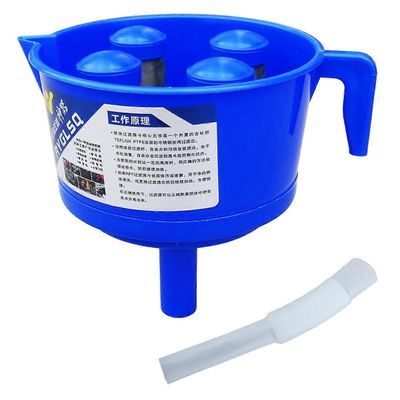 Suppilotyyppinen öljyn- ja vedenerotin neljällä suodatinelementillä Dieselit Bensiinin polttoainesuodattimen liitin A Sininen