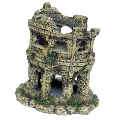 Akvarium Dekoration, Harpiks Simulation Roman Coliseum Model House Cave Akvarium Landskabspleje Fisketank Desktop Ornament Indretning