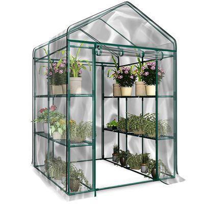 Pvc Tier Mini Household Greenhouse Cover vedenpitävät anti-uv-puutarhakasvit Kukat (ilman Iron Staa Vihreä läpinäkyvä