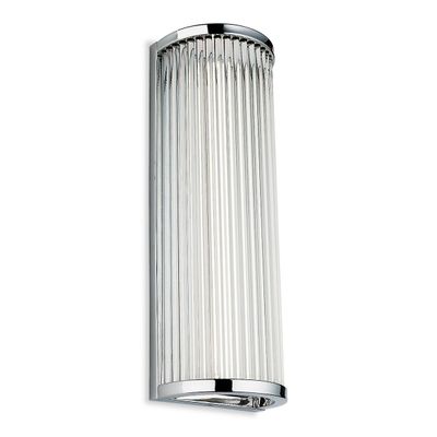 Firstlight Lighting Firstlight Jewel - Integreret LED Badeværelse Flush Wall Light Chrome med klare glasstænger IP44