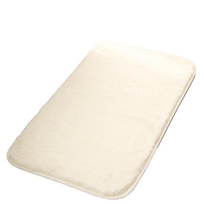 Eveltek Badeværelse tæpper Blød absorberende skridsikker fluffy tyk bademåtte til badekar Elfenben 60CM*90CM