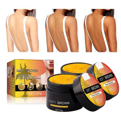 2stk Tanning Gel - Intensiv Tanning Accelerator Cream Soft Brown Tanning Gel - Intensiv Tanning Luxe Gel, Naturlig gulrotolje Effektiv i solsenger &