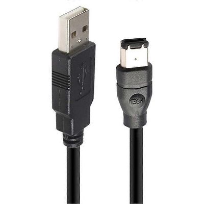 JUNSUNTOUKOKUU 3m 480Mbps Firewire IEEE 1394 6-nastainen uros-USB 2.0 urossovittimen muunninkaapeli Kuten
