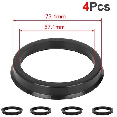 Motor Vehicle Wheel Parts Autcoat 4pcs/set Automotive Car Plastic Wheel Hub Centric Rings Center Hubrings Bore 73.1-57.1 66.6-57.1