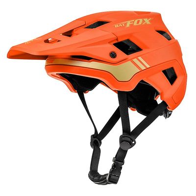 BATFOX maastopyöräkypärä LA303-105 MTB-pyöräilykypärä nuorille aikuisille miehille naisille irrotettavalla visiirillä (3 kokoa, 6 väriä) Oranssi XL