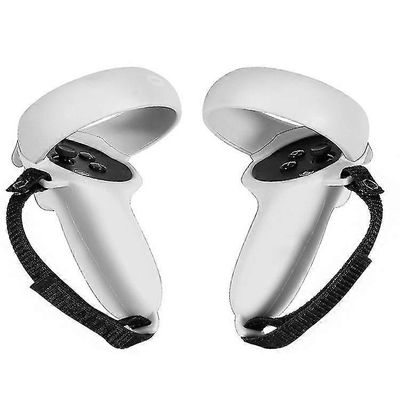 Kotelo silikoni, joka on yhteensopiva Oculus Quest 2 -ohjaimen kanssa, lisävarusteet luistamattomat, säädettävällä käsihihnalla (1 pari, valkoinen)