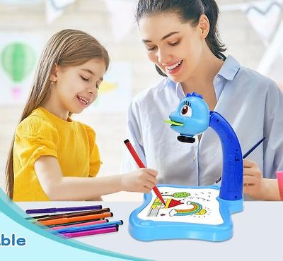 Projektion projektor tegning Legetøj Kids Maleri Tabel Board Set Learning Smart Blå