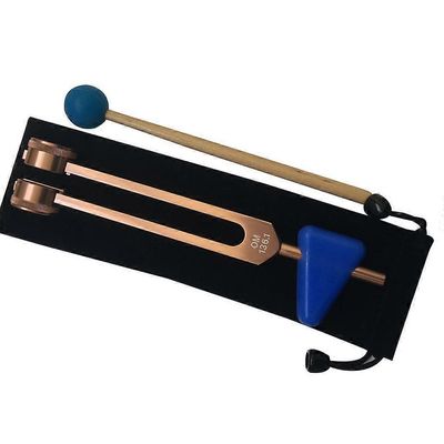 Alumiininen virityshaarukka Chakra-vasara 136.1Hz: n äänen parantavan hoidon diagnostiikka Ruusu kullan