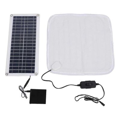 12V 50W aurinkolämmitystyyny talveksi - lämmin jalkatyyny, lemmikkieläinten lämmityspeitto, aurinkolämmitys sähköpeitto B Valkoinen