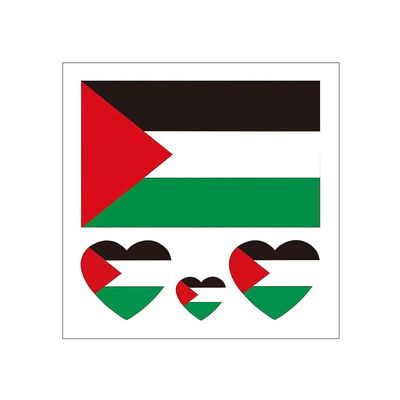 Kuankuanbao Palestinsk flagg Midlertidige klistremerker, vanntette falske tatoveringer Kroppskunst klistremerker Hvit
