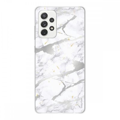Crazy Kase Cover til Samsung Galaxy A72 Soft Silicone 1 Mm, Grå Marmor Effekt