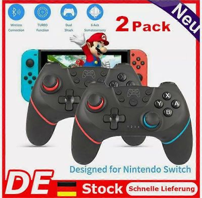 2Stk. fr Nintendo Switch/Pro langaton ohjain peliohjain peliohjaimet Bluetooth DE