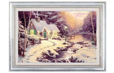 Ruili 5d Diamond Painting Magic Cube Diamond Cross Stitch Stue Europæisk sne klædt i sølvfarvet hvid