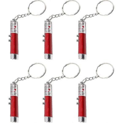 6kpl minilaserosoitin kissan lelu avaimenperällä taskulamppu hauska kissanpentulelu