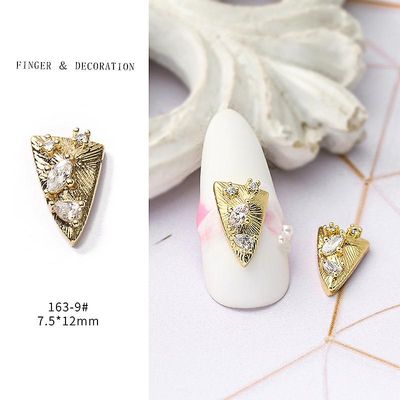 Manicure Light Luksus Micro-indlagt Zircon Diamond Pearl Chain Ornament Candy Kanin Star Nail Dekoration Materiale 1639