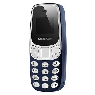 L8STAR BM10 Dual SIM Bluetooth-yhteensopiva minibaaripuhelin 2G GSM 0,66 tuuman näytön matkapuhelin Sininen