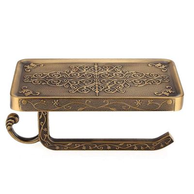 Antiikki messinki kylpyhuoneen wc-paperiteline