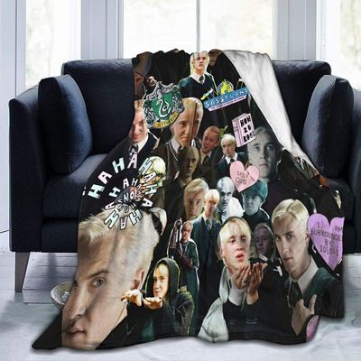 Draco Malfoy teppe mykt koselig kasteteppe mikrofleece sofatepper 60x50in 150x125cm