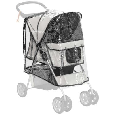 Pawhut koiran rattaiden sadesuoja takasisäänkäynnillä, kansi, koiran Pram_FM18